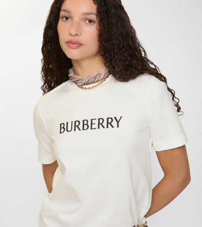 Logo Cotton T-shirt in Chalk white