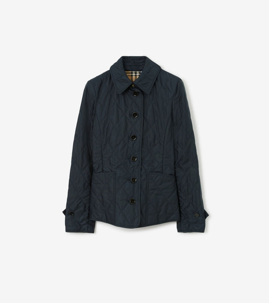 Quilted Thermoregulated Fernleigh Jacket in Midnight black