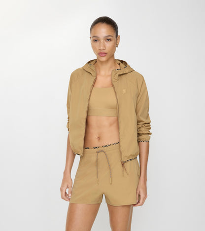 Stretch Nylon Shorts in Beige