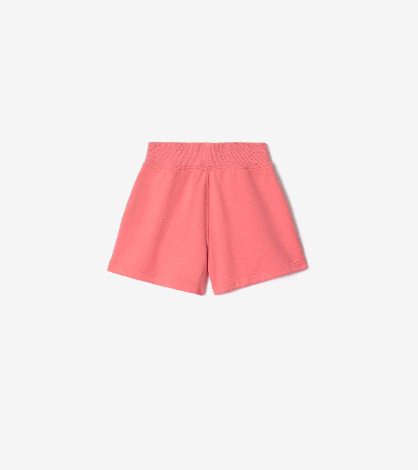 Check Trim Cotton Shorts in Pale hibiscus pink