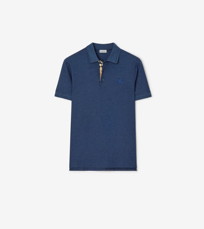 Cotton Polo Shirt in Clay brown