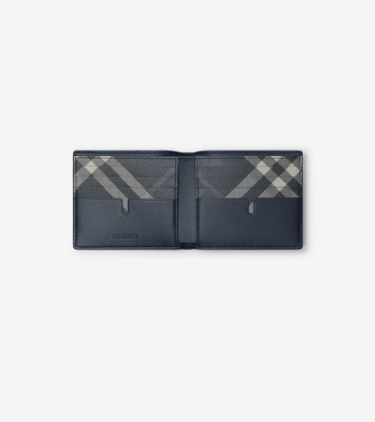 Pop Check Bifold Wallet in Midnight blue