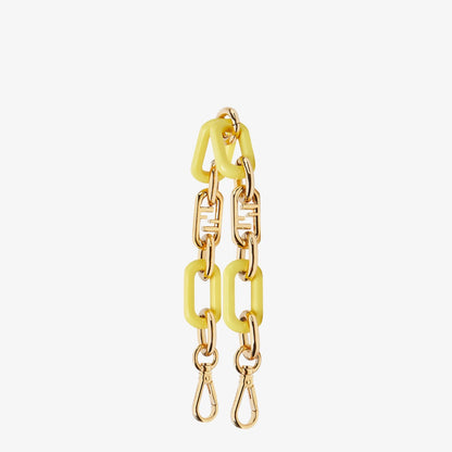 Mini Strap You Gold metal and yellow chain shoulder strap