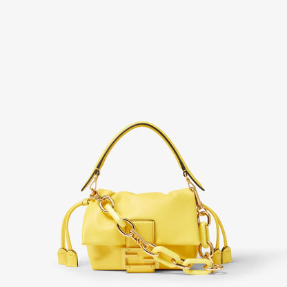 Mini Strap You Gold metal and yellow chain shoulder strap
