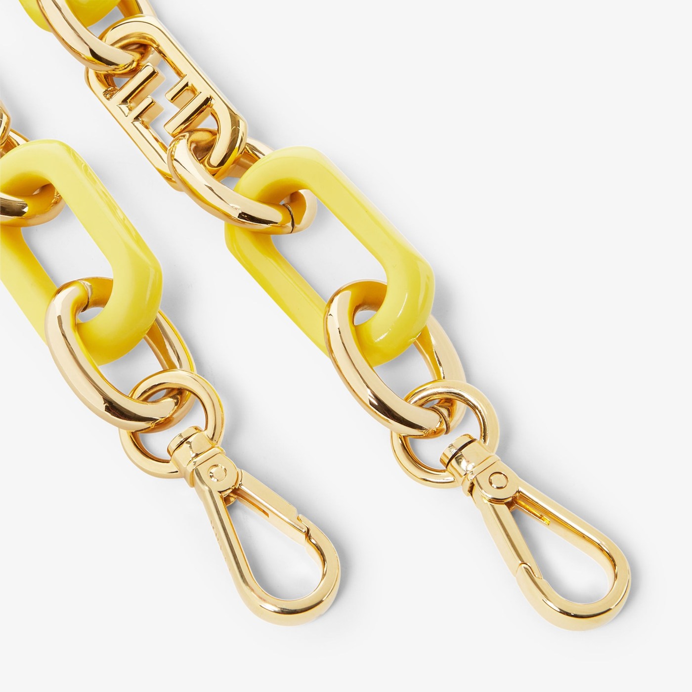 Mini Strap You Gold metal and yellow chain shoulder strap