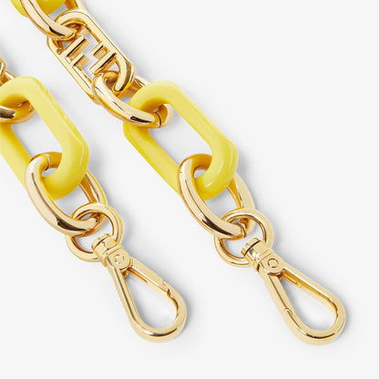 Mini Strap You Gold metal and yellow chain shoulder strap