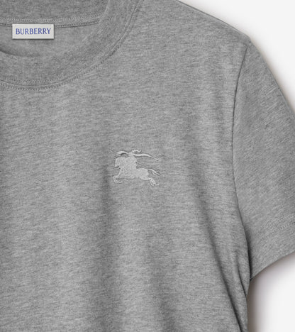 Festival Cotton T-shirt in Pale grey melange