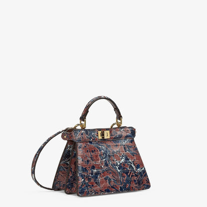 Peekaboo ISeeU Petite Multicolor Florentine paper crocodile leather bag