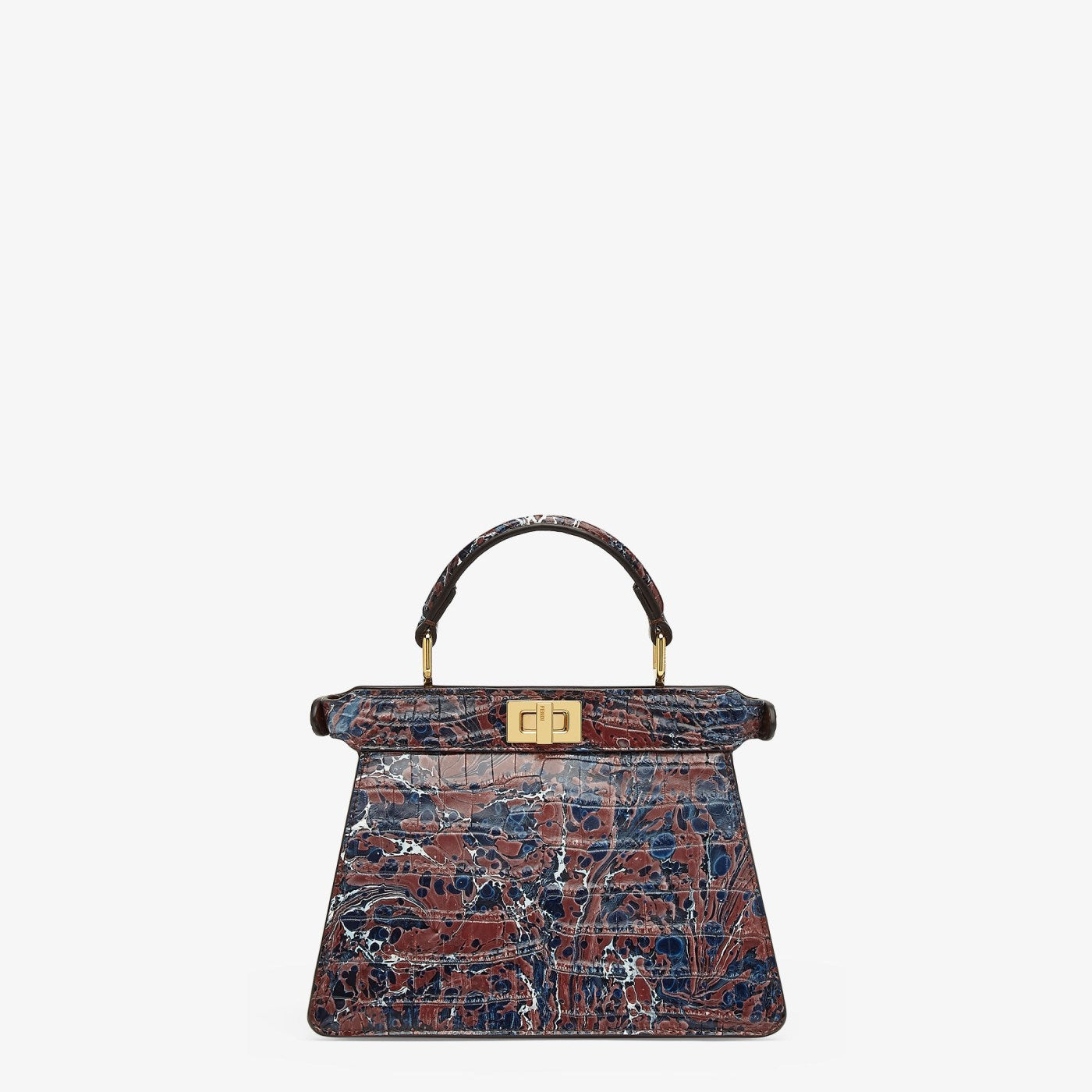 Peekaboo ISeeU Petite Multicolor Florentine paper crocodile leather bag