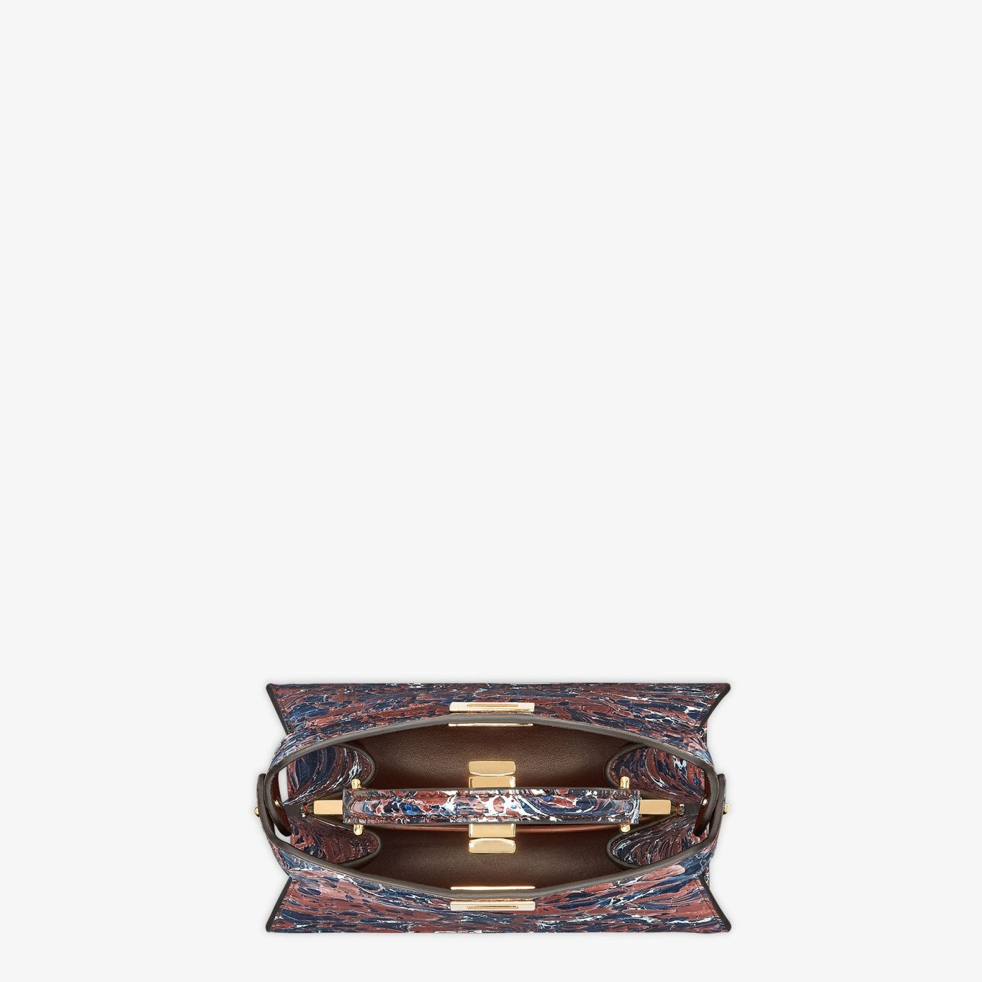 Peekaboo ISeeU Petite Multicolor Florentine paper crocodile leather bag