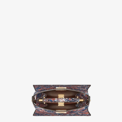 Peekaboo ISeeU Petite Multicolor Florentine paper crocodile leather bag