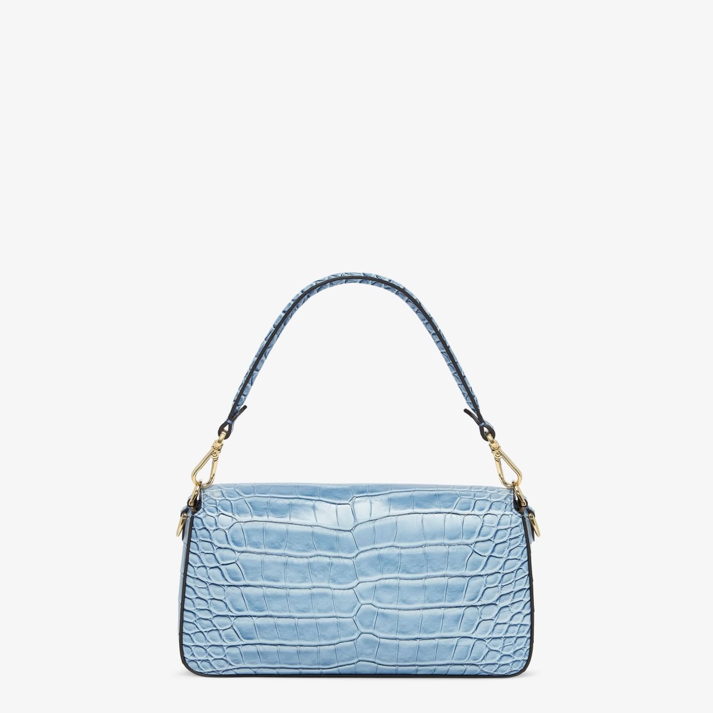 Baguette Light blue alligator bag