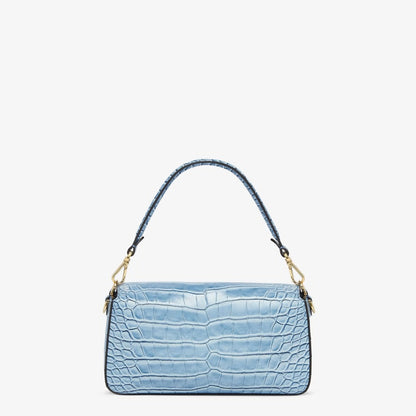 Baguette Light blue alligator bag