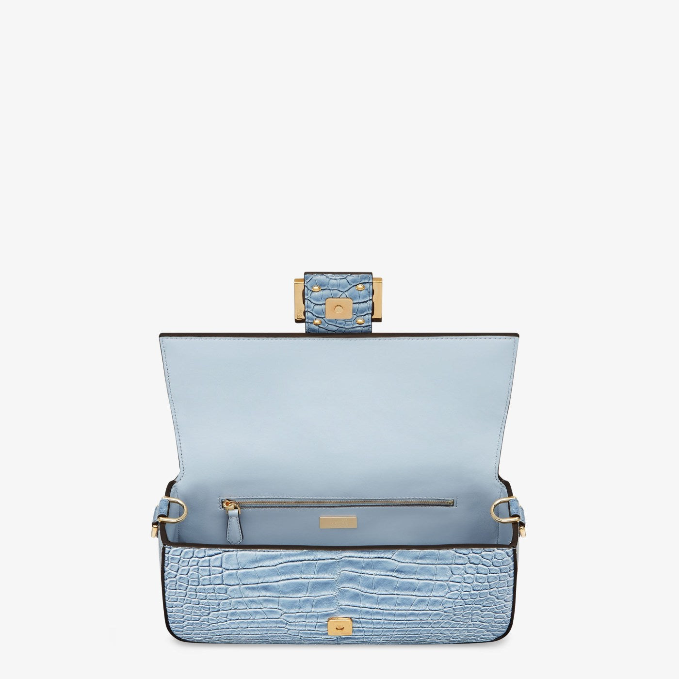 Baguette Light blue alligator bag