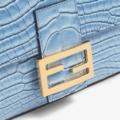 Baguette Light blue alligator bag