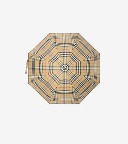 Check Walking Umbrella in Sand beige