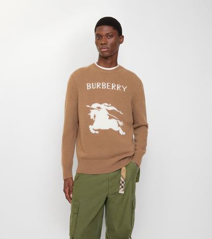 Knight Wool Cashmere Sweater in Camel