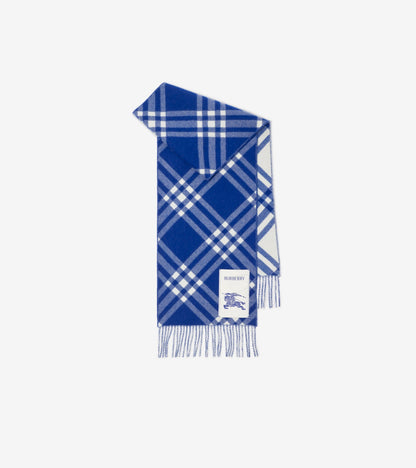 Check Cashmere Scarf in Oxblood red