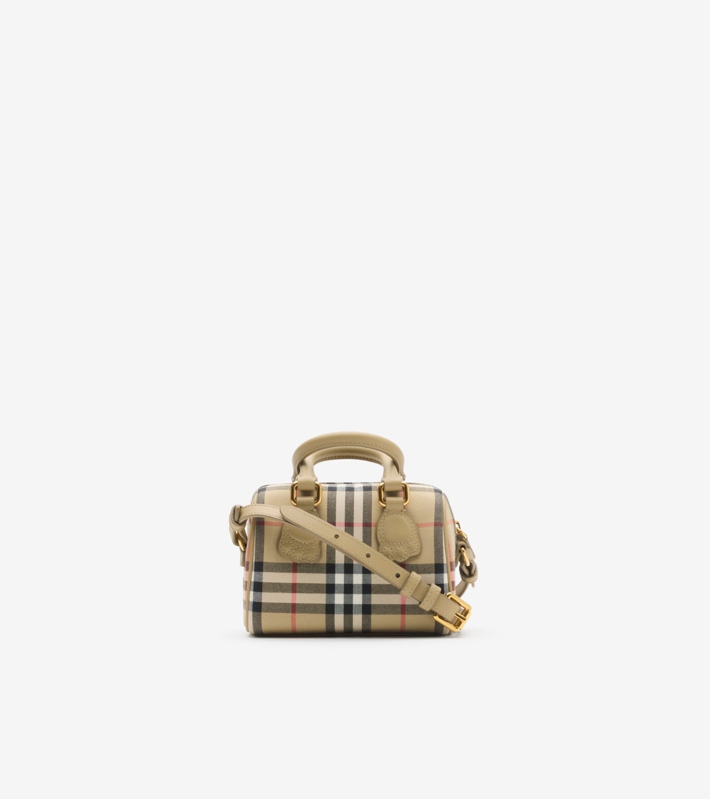 Mini Check Bowling Bag in Sand beige - Children