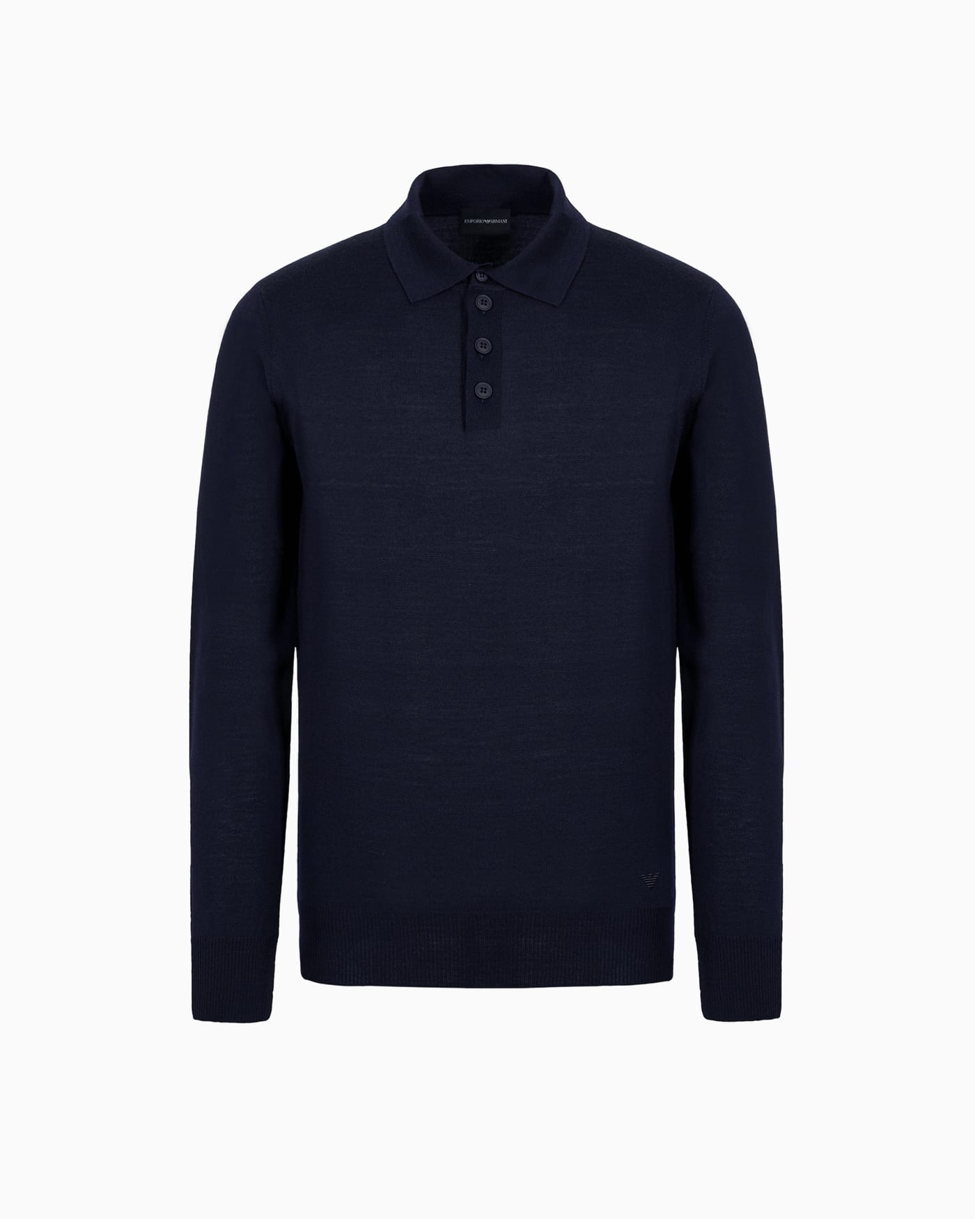 Virgin wool polo collar jumper man