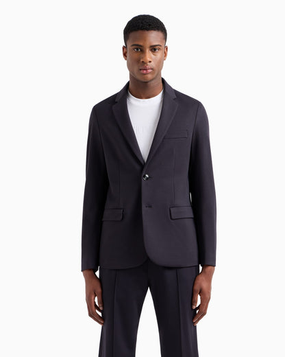 Single-breasted jersey jacket man