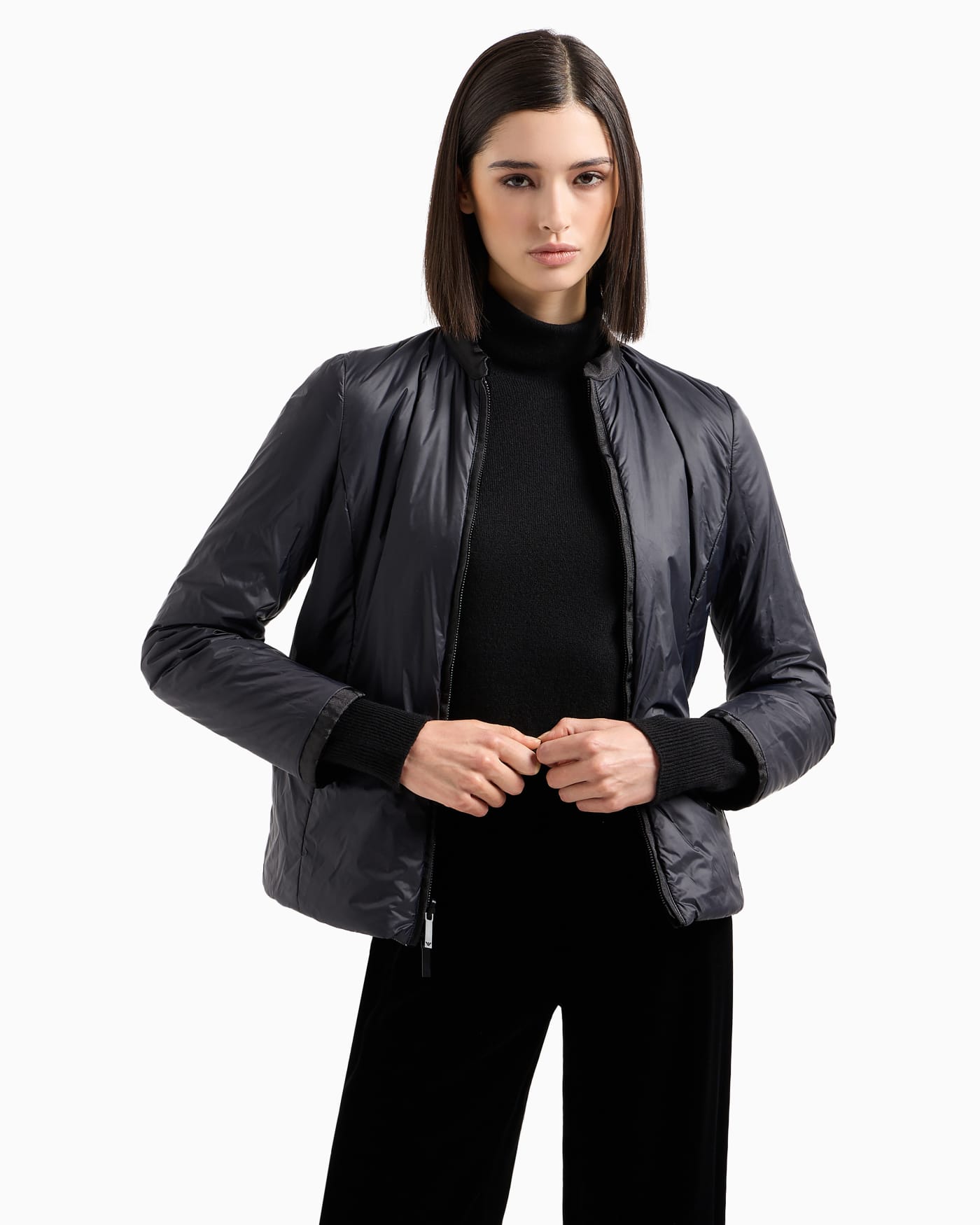 Windbreaker jacket reversible padded woman