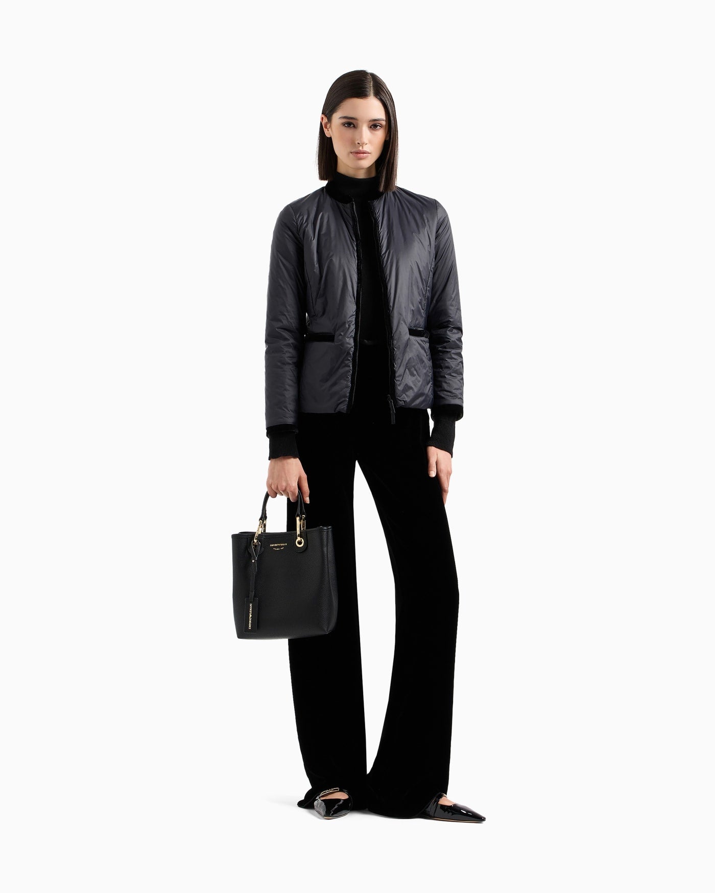 Windbreaker jacket reversible padded woman