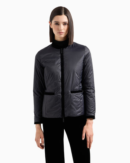 Windbreaker jacket reversible padded woman