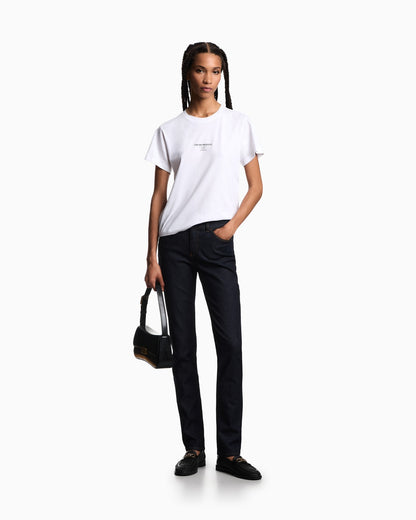 High rise jeans skinny stretch for woman