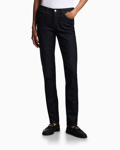 High rise jeans skinny stretch for woman