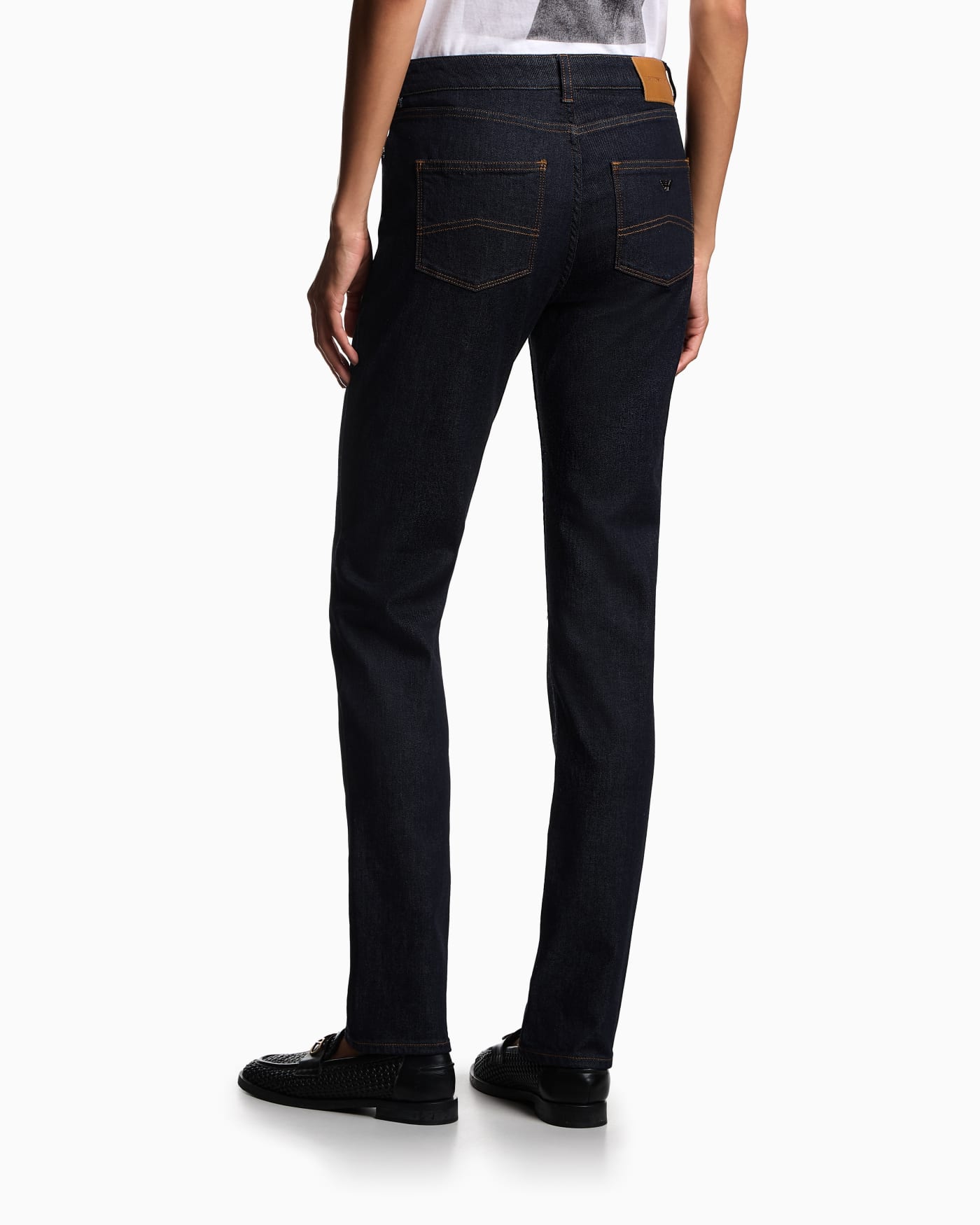 High rise jeans skinny stretch for woman