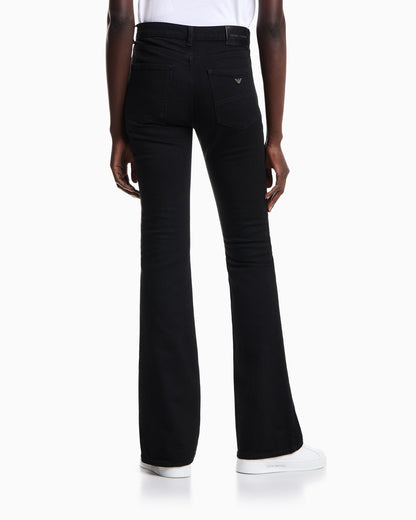 Mid rise jeans flared leg for woman