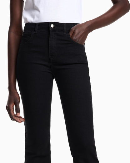 Mid rise jeans flared leg for woman