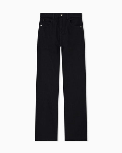 Mid rise jeans flared leg for woman