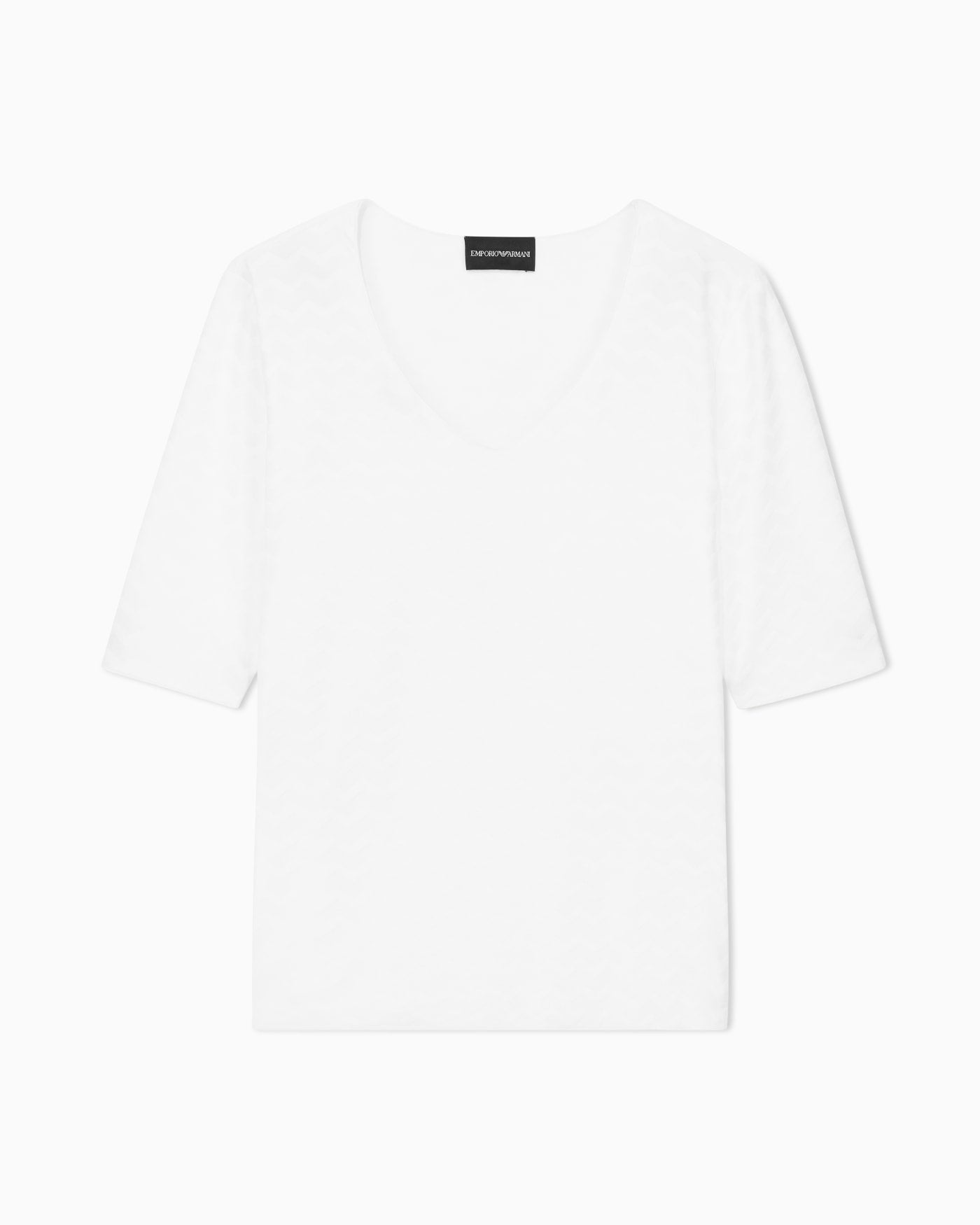 Jersey jumper with a v-neck and jacquard pattern Essential