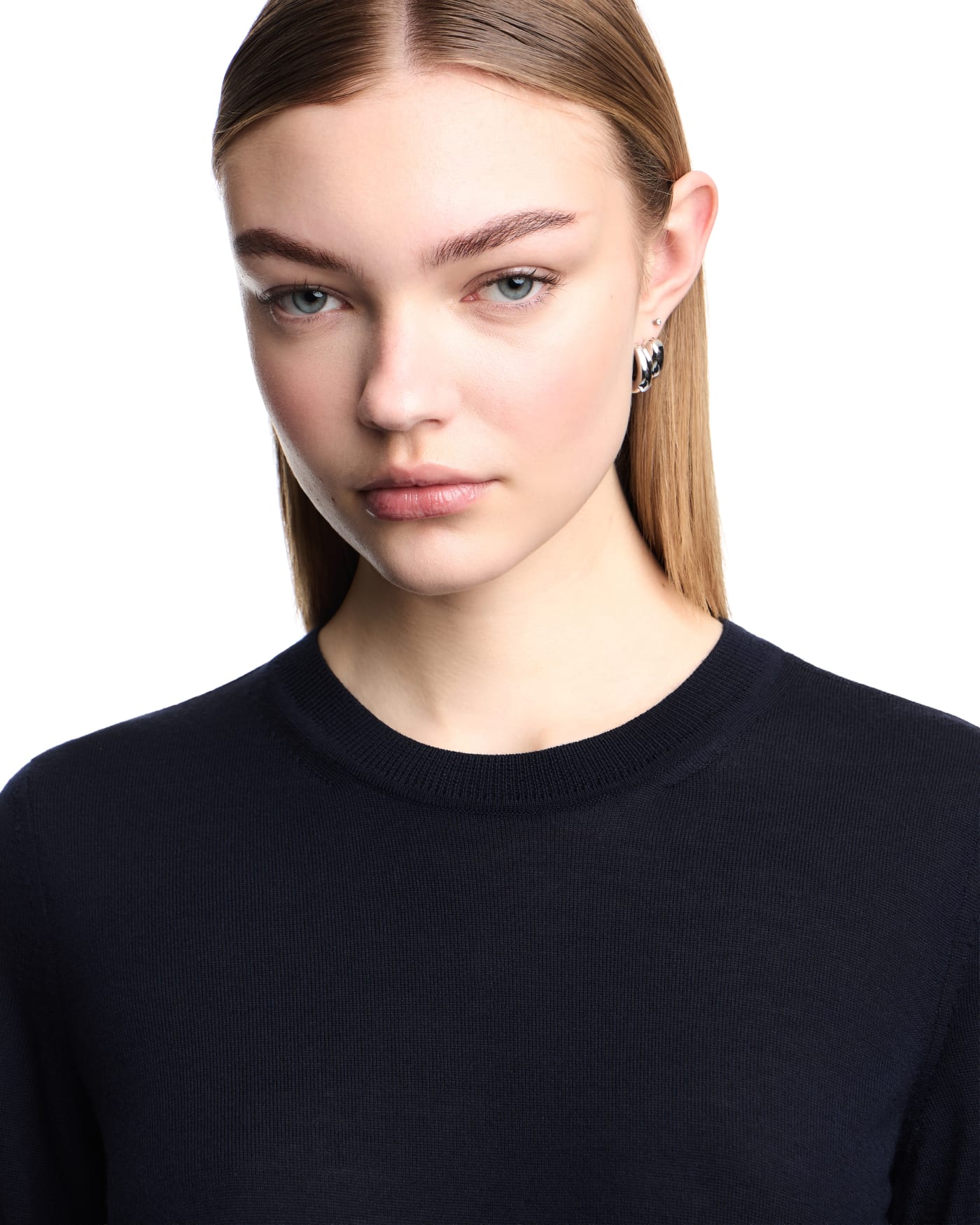 Virgin wool knitted jumper woman