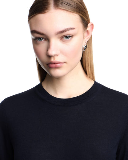 Virgin wool knitted jumper woman