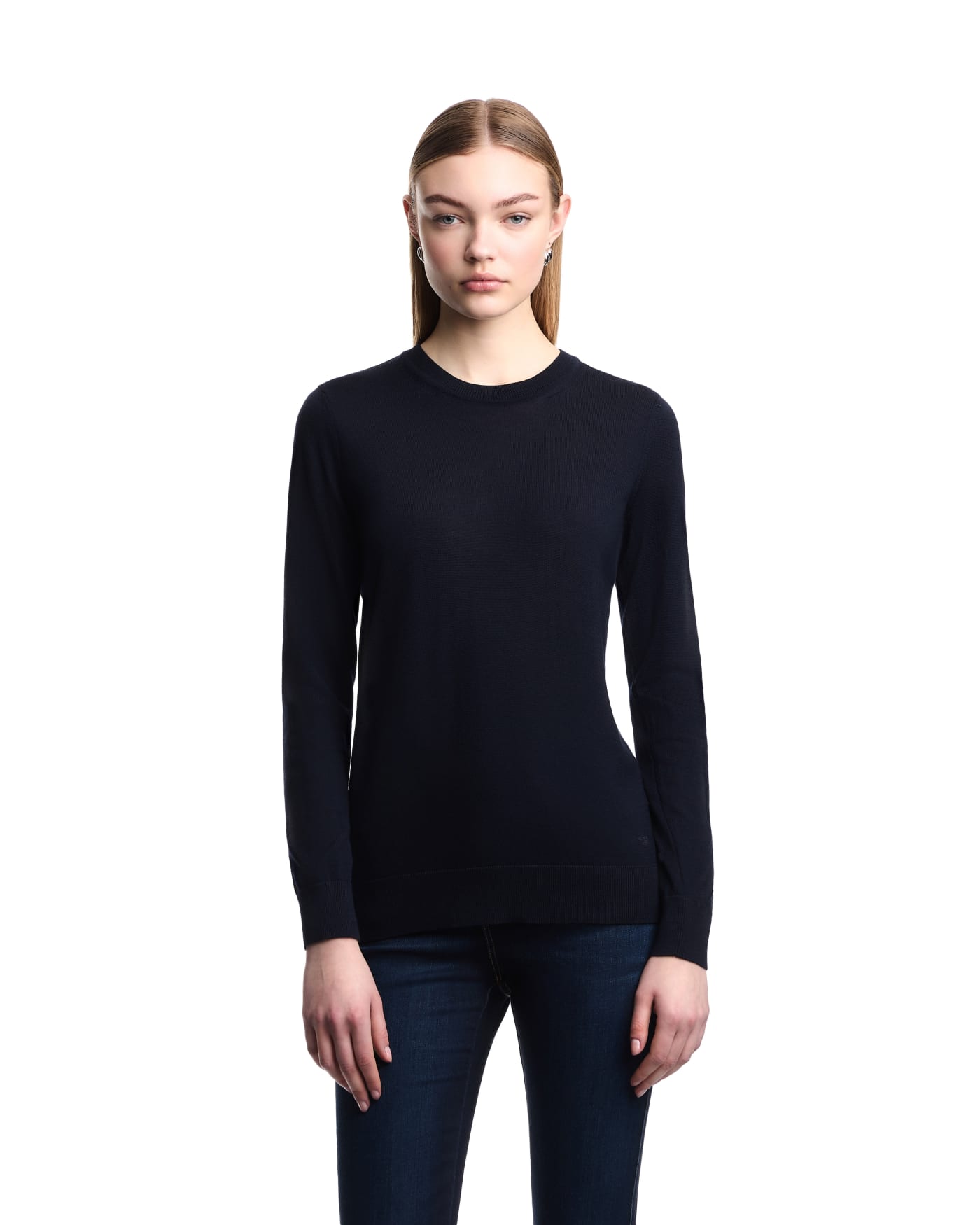 Virgin wool knitted jumper woman