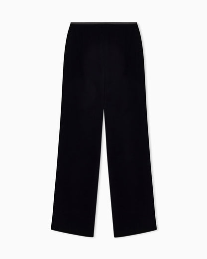 Wide leg trousers high waist velvet woman