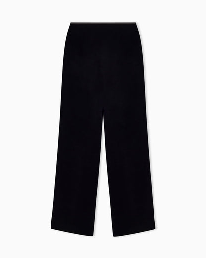 Wide leg trousers high waist velvet woman