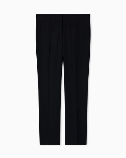 Wide leg chevron cropped trousers woman