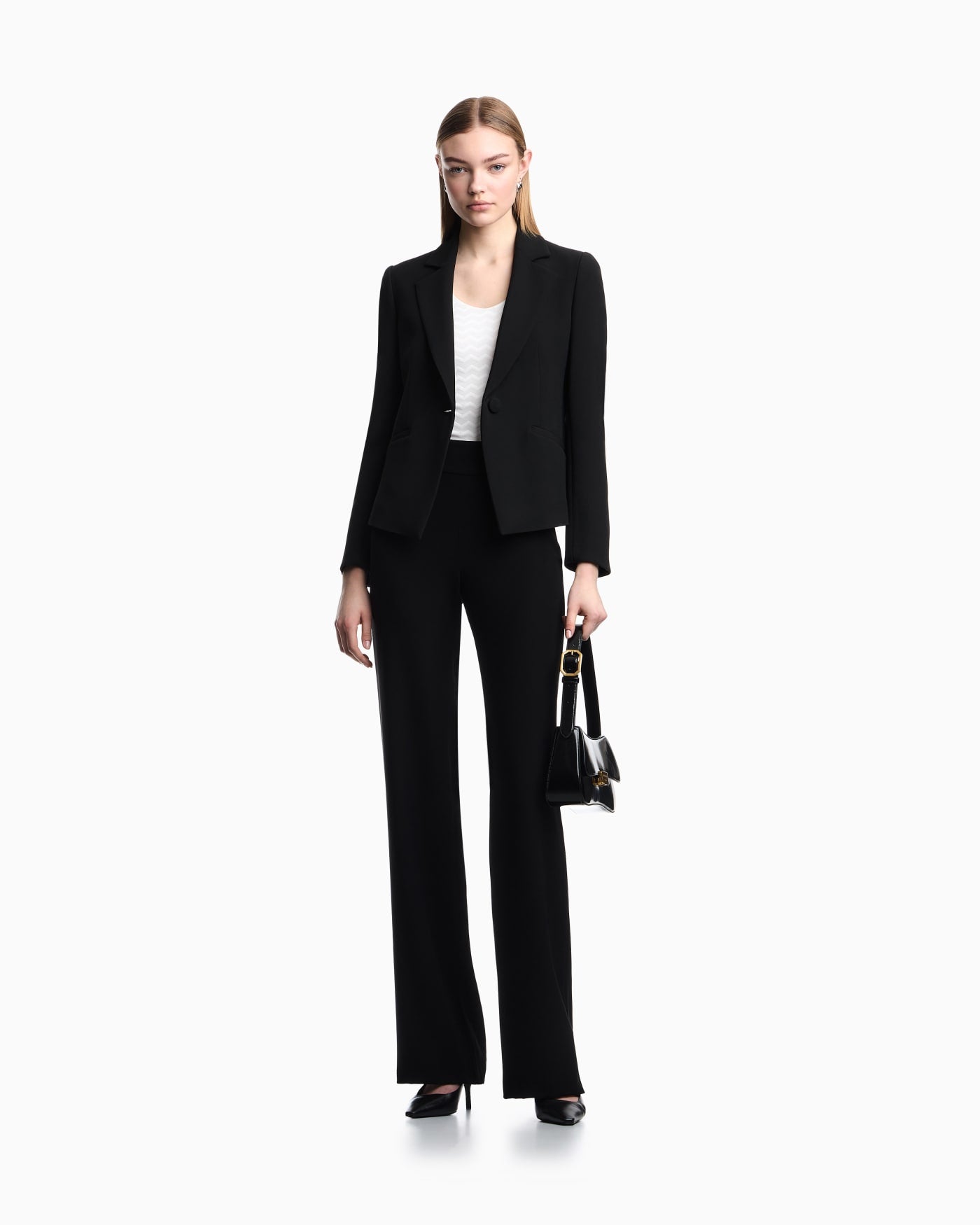 Wide leg high waist trousers woman