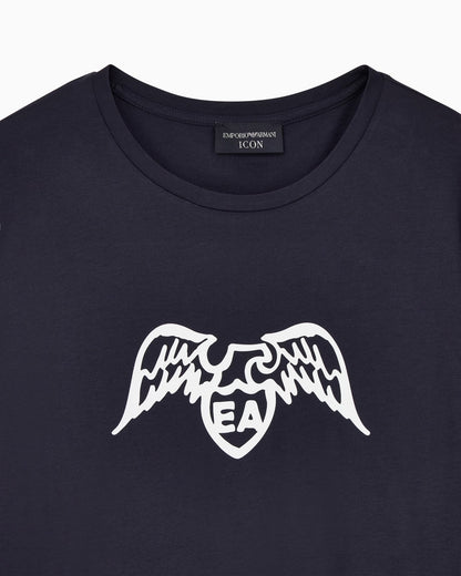 Pima cotton eagle logo t-shirt woman