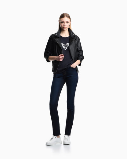 Pima cotton eagle logo t-shirt woman