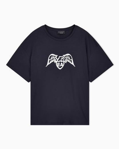 Pima cotton eagle logo t-shirt woman