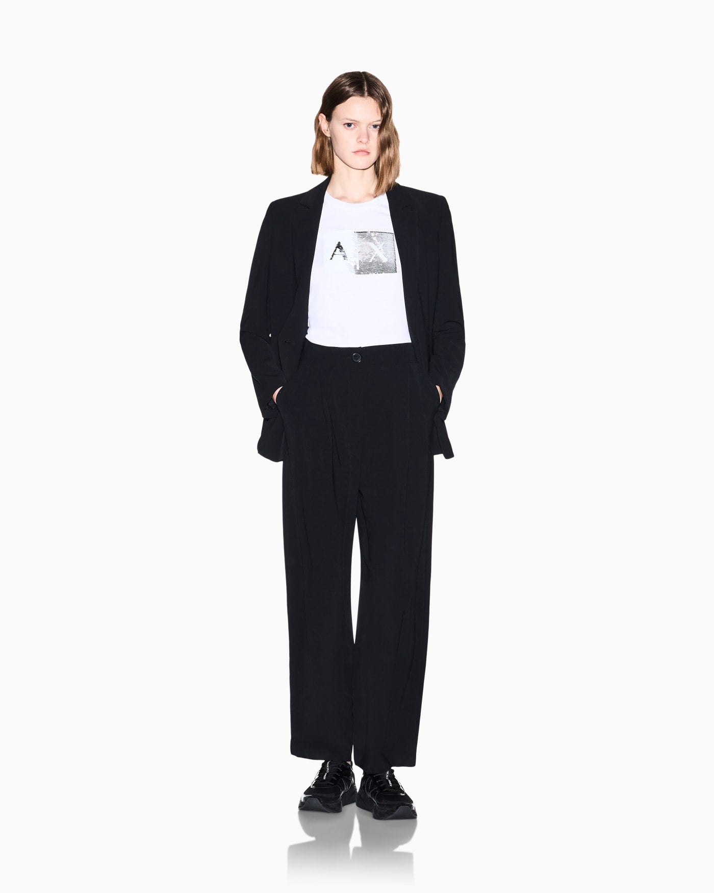 Sequin slim fit t-shirt woman
