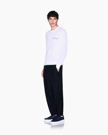 Chino trousers linen blend classic fit man