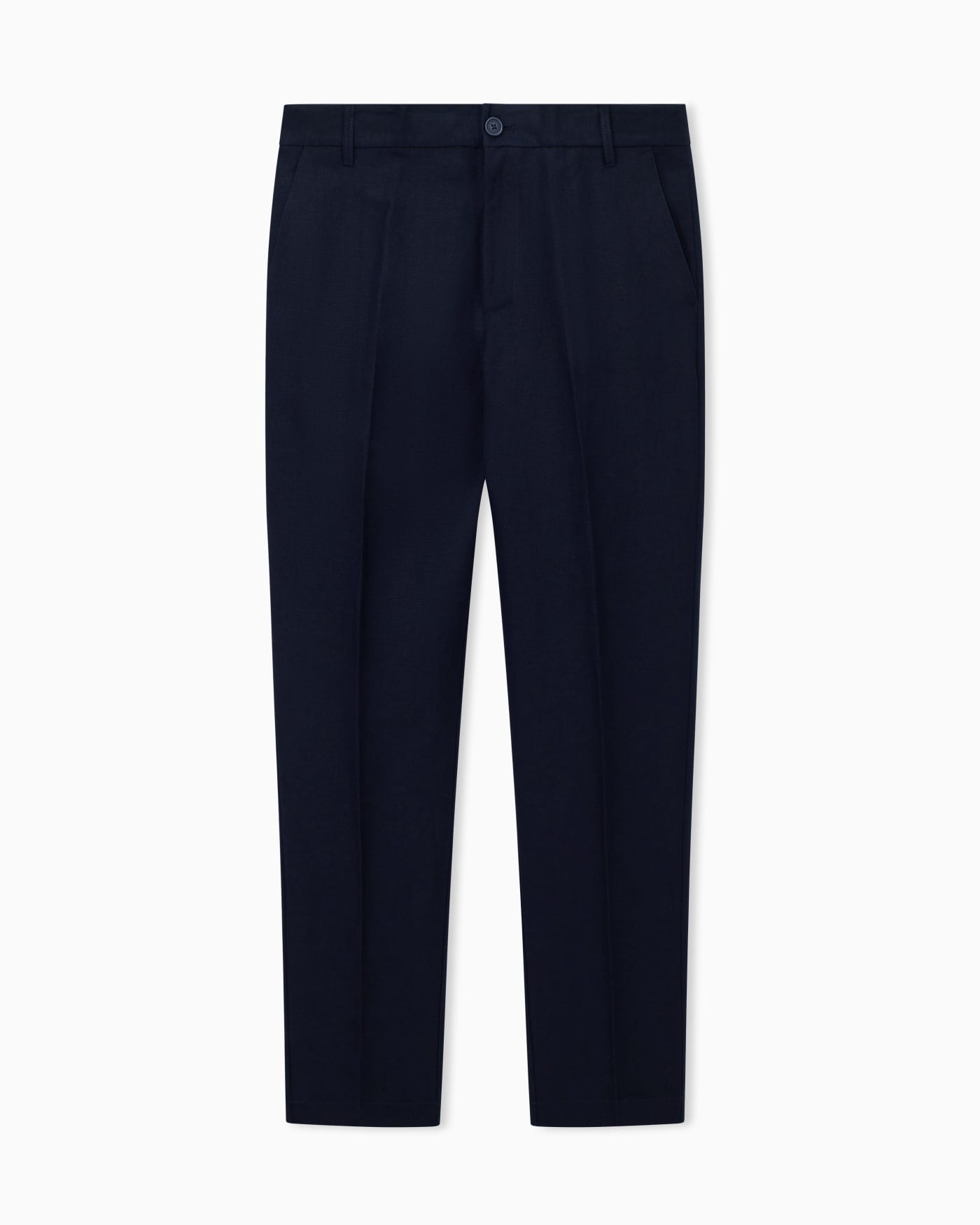 Chino trousers linen blend classic fit man