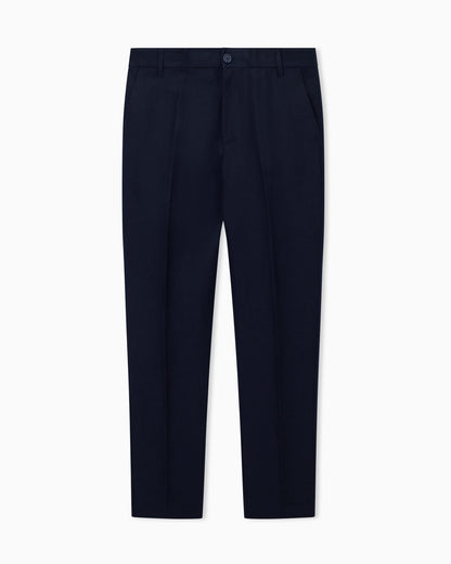 Chino trousers linen blend classic fit man