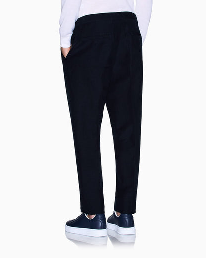 Chino trousers linen blend classic fit man